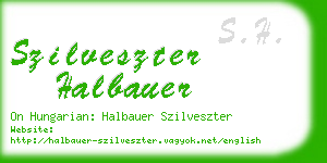 szilveszter halbauer business card